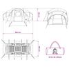 Family Tent with Rain Fly Waterproof Green 10 Person