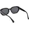 MaxMara Logo Oval Sunglasses Unisex Sunglasses Black MM0156K