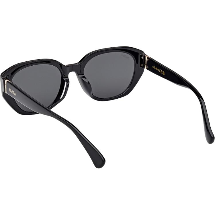 MaxMara Logo Oval Sunglasses Unisex Sunglasses Black MM0156K