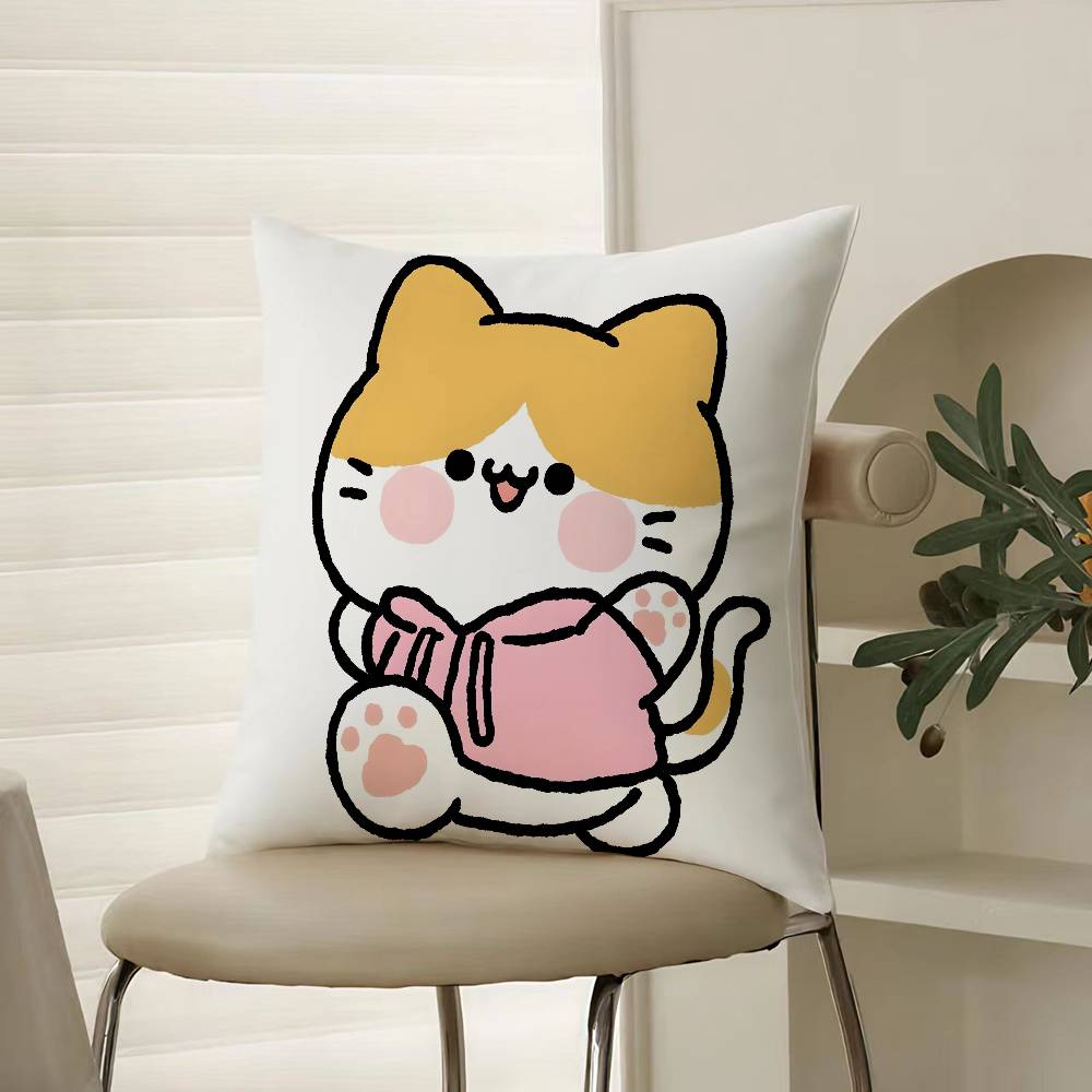 Small Animal Cartoon Happy Sports Pillow Case Comfort Sofa Bed Silky Elegant Invisible Zipper Decorative Cushion Cover