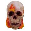 Festival Halloween Resins Skull with Axes Rose Flame Feature Figurine Collectible Ornament for Party and Home Setting