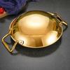ZISIZ Gold Snowflake Pattern Stainless Steel Mini Hotpot