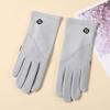 Autumn and Winter German Velvet Warm Women's Gloves Plus Velvet Thickened Windproof Cold and Anti Slip Touch Screen Electric Vehicle Outdoor Riding