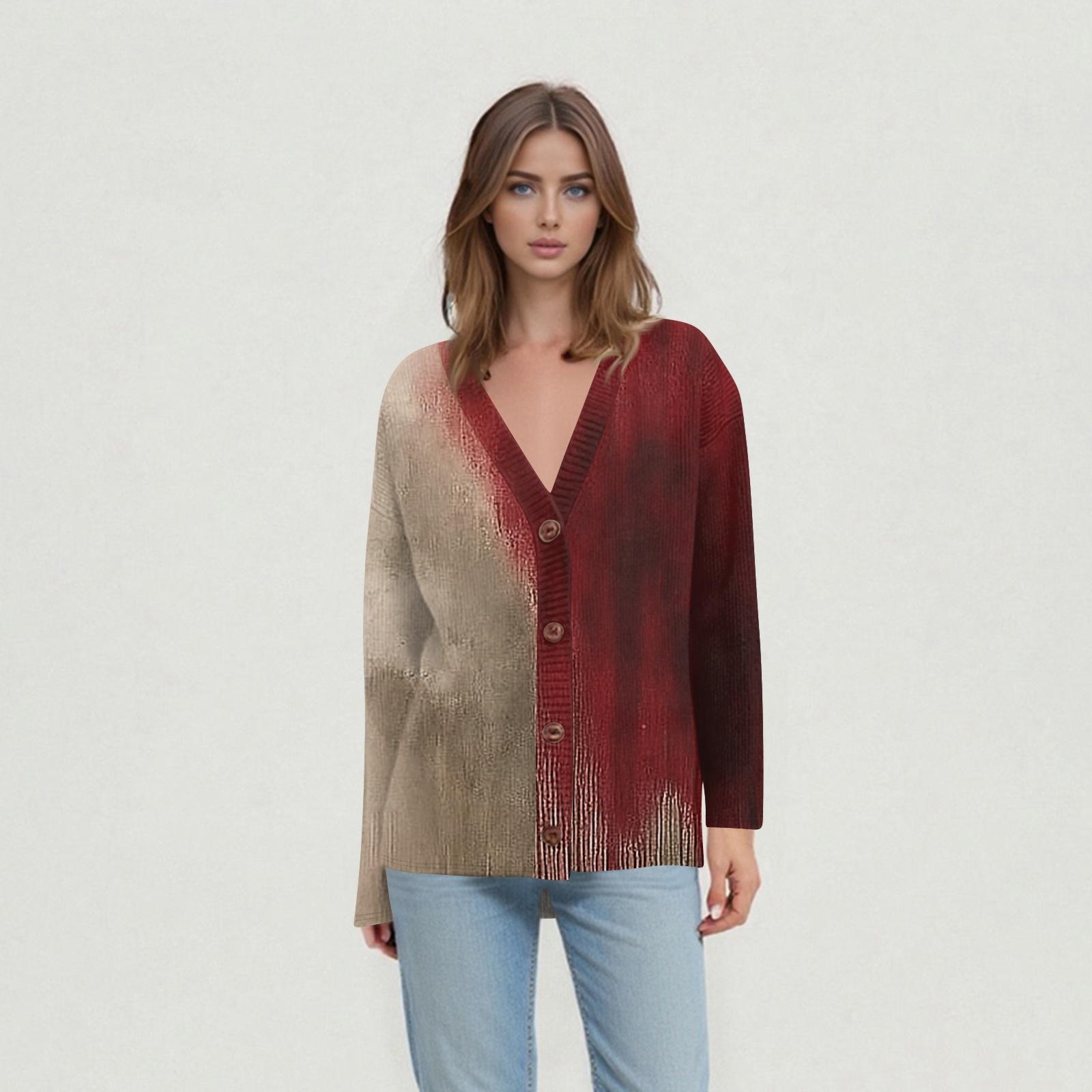 

Женские повседневные топы на каждый день Вязаный кардиган-жакет L