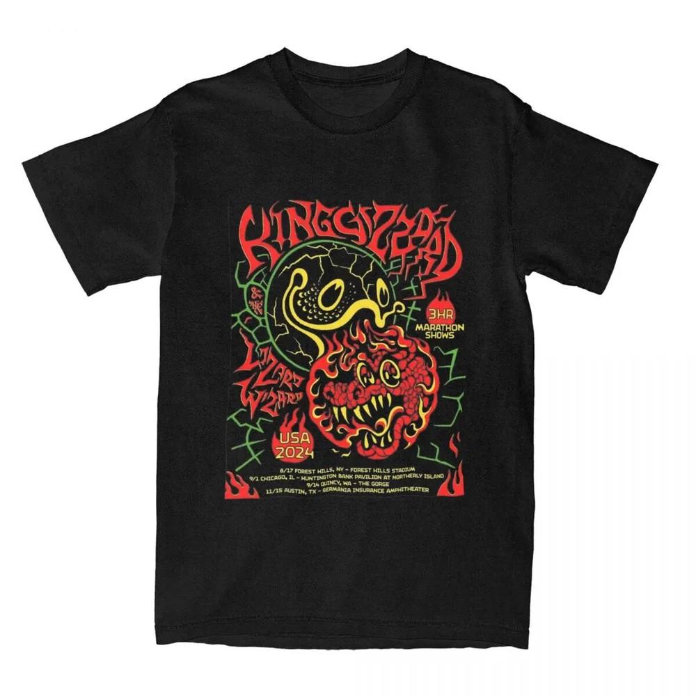 King Gizzard & The Lizard Wizard 2024 tour Cotton  Shirt Unisex T-Shirt M