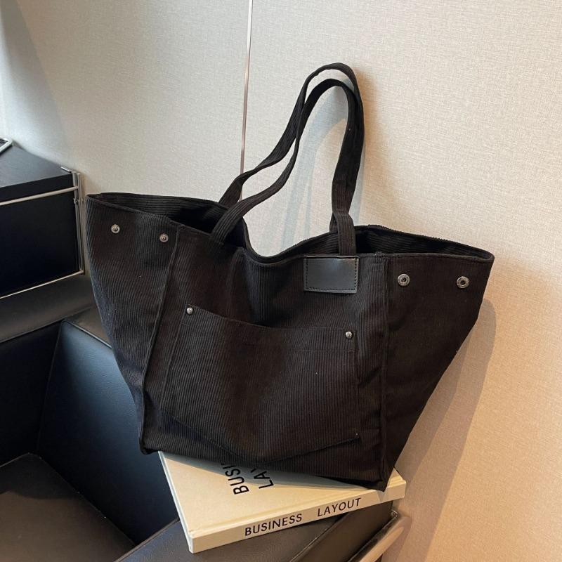 Women Fashion Large Capacity Canvas Tote Shoulder Bag For Daily Commute And School