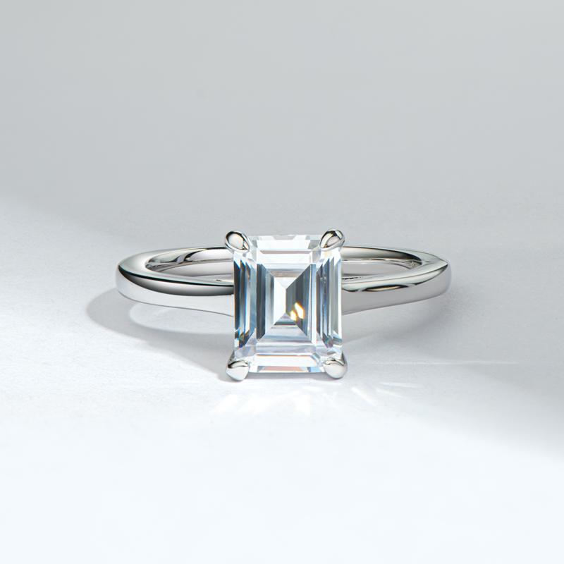 

Женские кольца из стерлингового серебра 925 пробы с изумрудной огранкой 2,5 карата, обручальное кольцо с имитацией бриллианта, ювелирные изделия 9.5