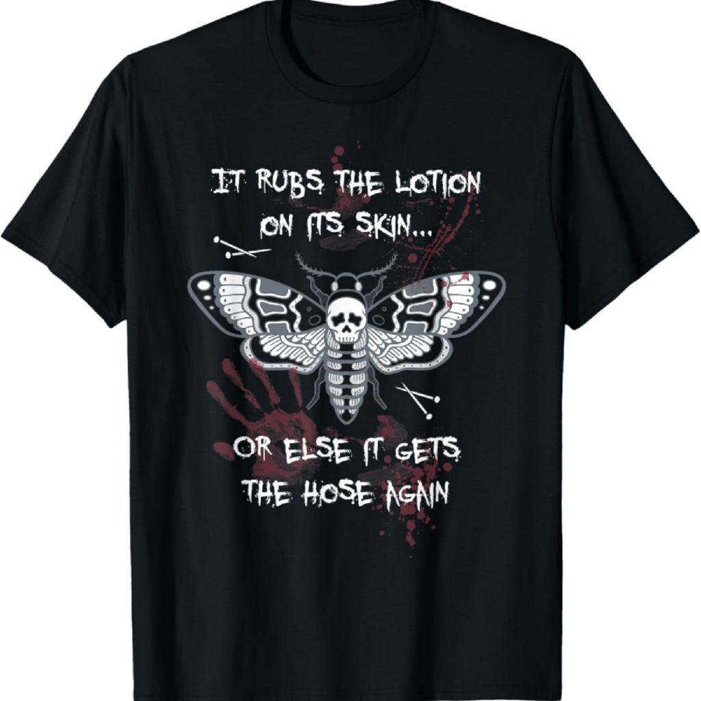 Gothic Horror Deaths Head Moth Slogan T-Shirt T-Shirt