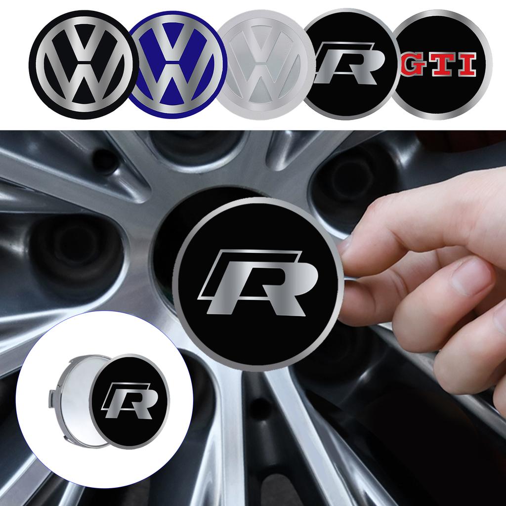 2026 New 4Pcs 60MM/63MM/68MM Car Wheel Center Hub Caps Covers Badge for Volkswagen VW GTI Rline Scirocco MK7 CC Golf Polo Tiguan Touareg