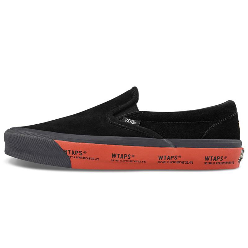 Vans Wtaps X Og Classic Slip On Lx 'Black Red' Vans VN0A45JK20E