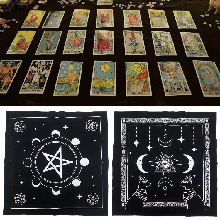 Witch Divination Pendulum Divination Tablecloth Mat Board Game Tarot Card Pad