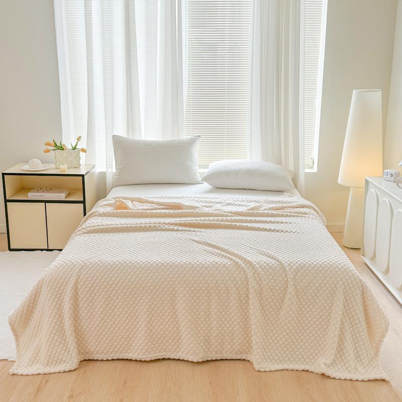 Solid Color Throw Blanket, Modern Simple Style White Blanket, Multifunctional Blankets Suitable for Sofa Travel Hotel Multi-size