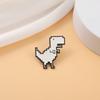 Recreational Pixel Style Dinosaur Carton Metal Design Badges Brooch Enamel Pins Label Bag Backpack Hat Jewelry Gift