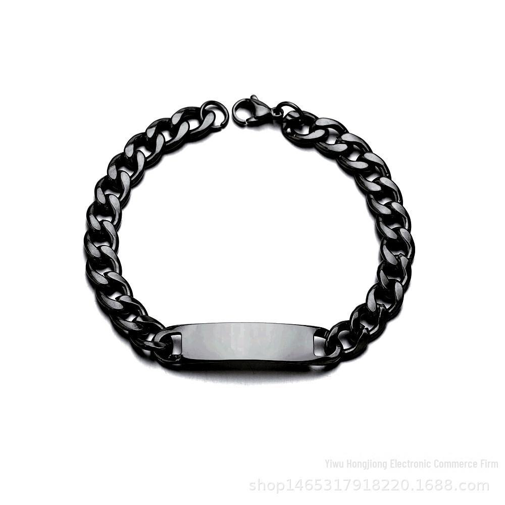 

Титанові сталеві браслети з гравіюванням на замовлення для чоловіків, жінок і дітей - популярні європейські та американські стилі