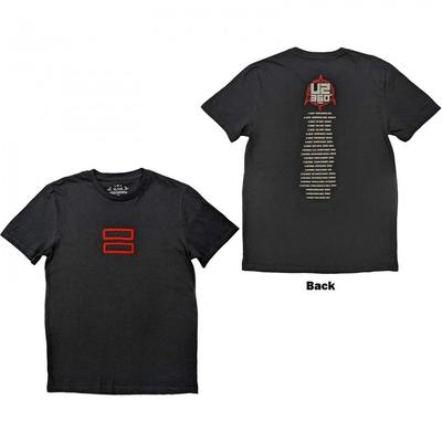 U2 Unisex Adult 360 Degree Tour 2010 Equals Back Print T-Shirt