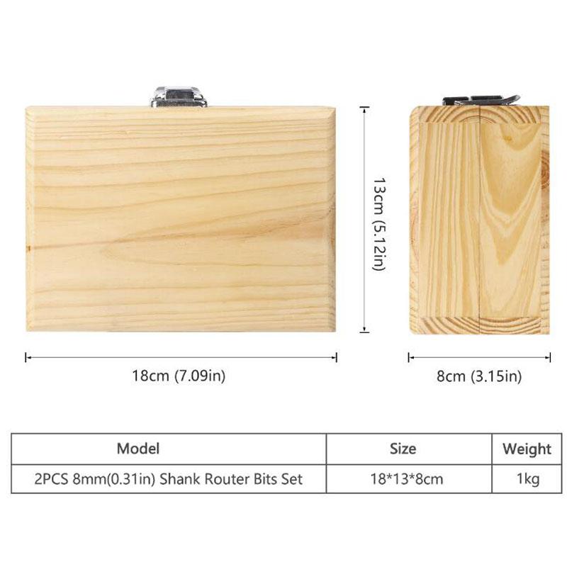 15pcs 8mm Shank Wood Cutting Mills Router Bit Set Trimming Straight Milling Cutter for Woodworking Wood Bits