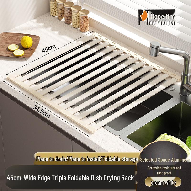 Foldable Silicone Sink Drain Rack for Dish Storage