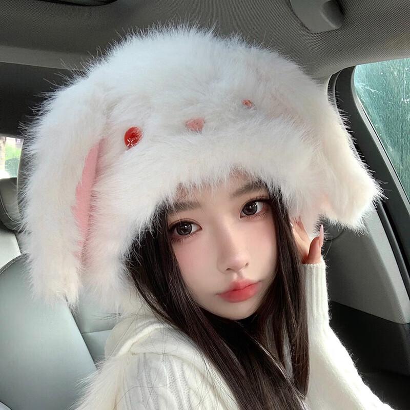 Women's Winter Plush Hat with Scarf & Ear Protection: Cold-Proof, Warm, and Thickened.