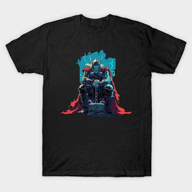 

Men Black Print T-shirt Thor No-Cut Transfer Paper Print Cotton Tshirt 4XL чорний
