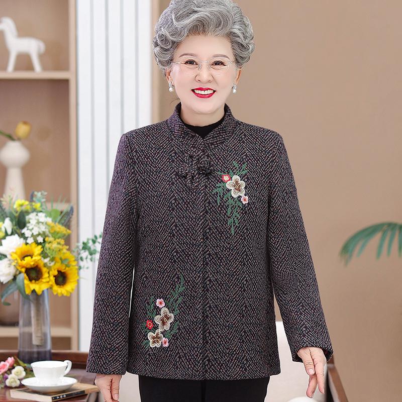 Women s coat autumn and winter top old lady s new clothes fleece and thicker clothes 5XL 145-80kg recommended 5135₽