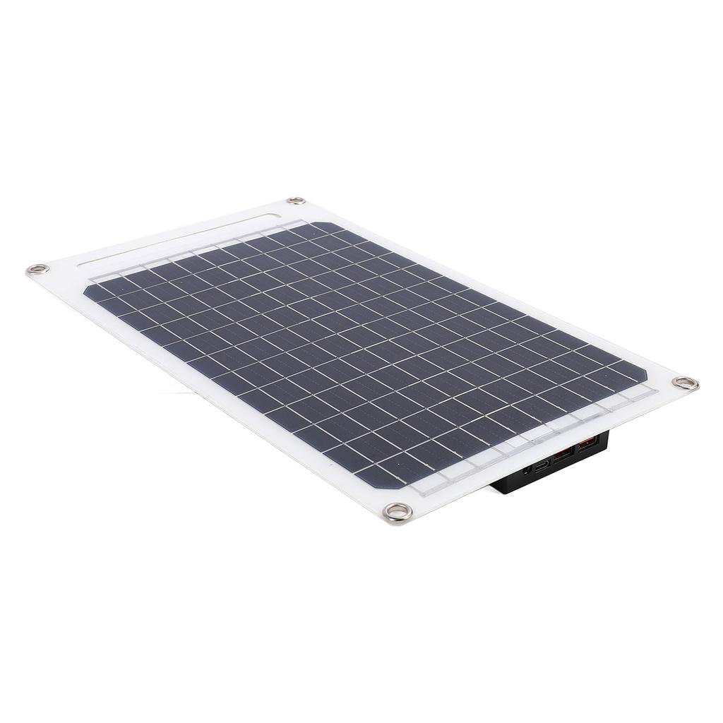 10W Bærbart Solcellepanel 5V Monokrystallinsk Silisium IP65 Vanntett Type C Solcelleladerpanel