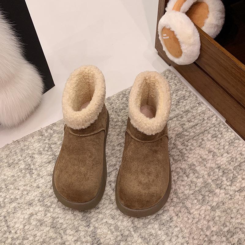 Women's Thick Bottom Fashion Winter Lightweight Warm Anti Cold Snow Boots Non-slip Casual Sneakers Cotton Boots Fur Shoes