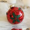8CM Multicolor Glass Ball Ornament for Christmas Tree Decoration