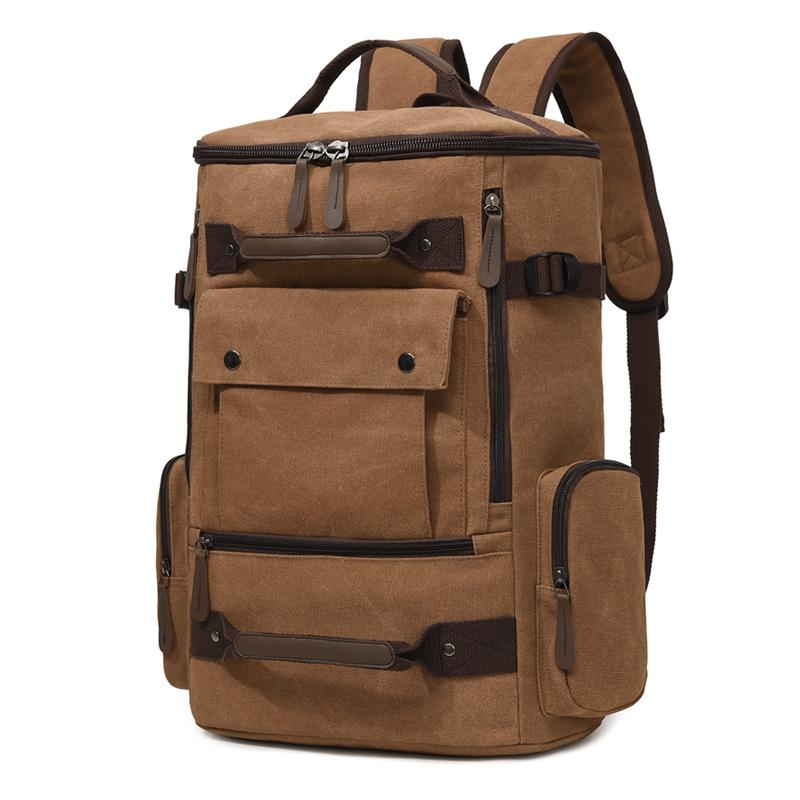 Schoolbag Hot Sale Casual Canvas Backpack Men's Multifunctional Retro Fashion Backpack Outdoor Mountaineering Travel Computer Bag