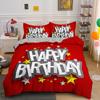 Happy Birthday Duvet Cover King Queen Size 2 3PCS Polyester Bedding Set For Kids Boys Girls Cartoon Party Gift