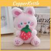 Adorable Cute Plush White Rabbit Keychain Creative Fruit Bunny Plush Toy Girls For