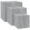 815988 vidaXL Side Tables 3 Pcs Sonoma Grey Engineered Wood