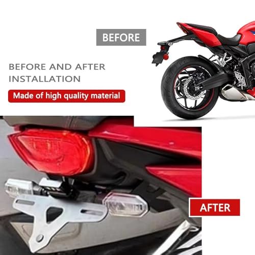FOR CBR 650R CBR650R CBR650R 2025 2024 2023-2021 New Accessory License Plate Holder with Mudguard Removable Rear Regulator Bracket and LED Rear Finish
