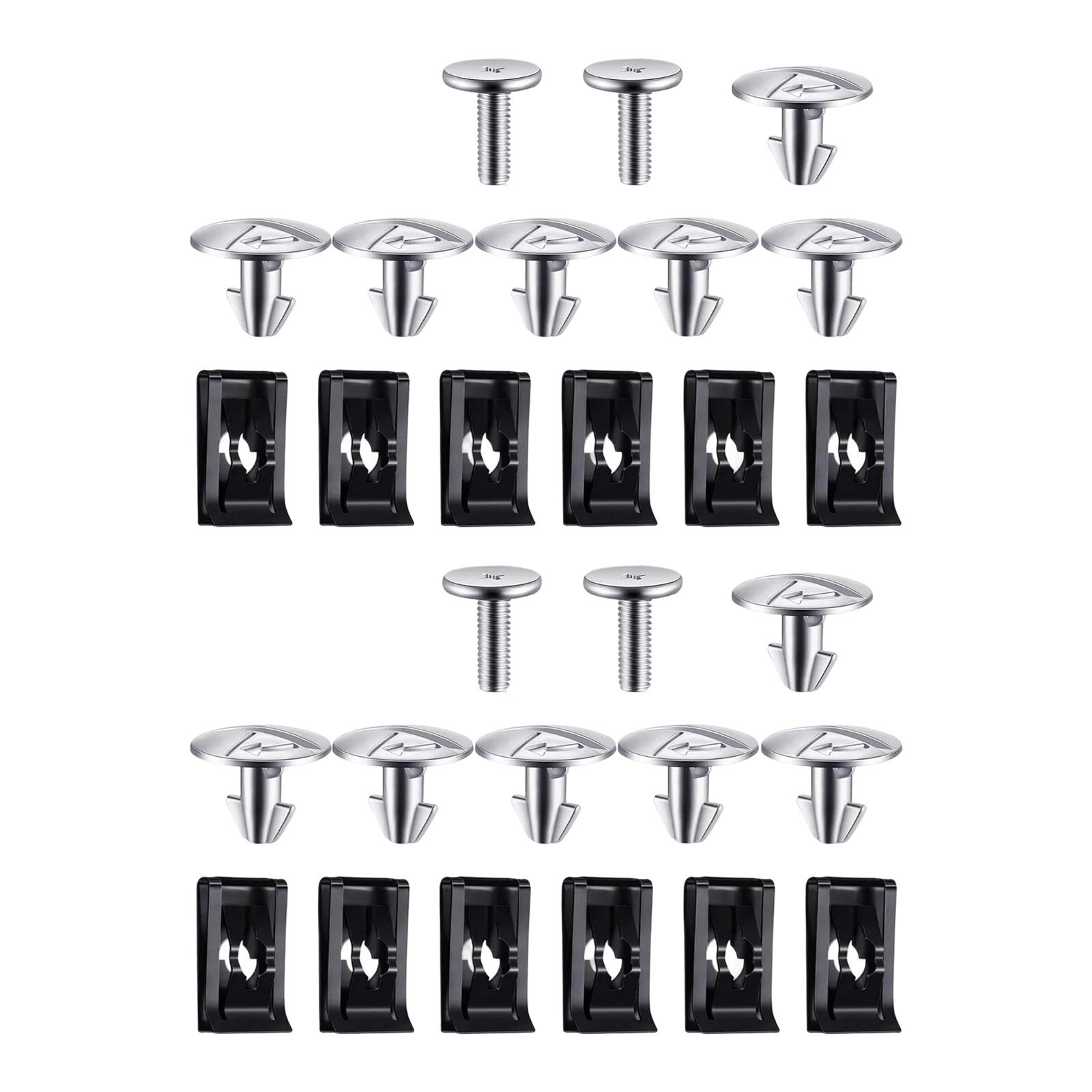 

28Pcs Heavy Duty Metal Fasteners & Plastic Washers Rusts Proof Screws & Secure Washers Suitable for Vehicle 1