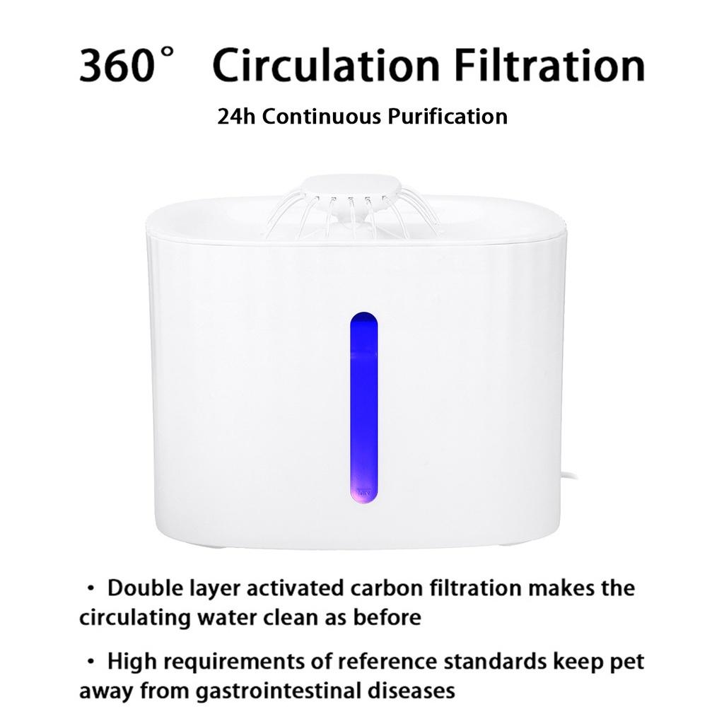 3L Automatic Pet Cat Water Fountain Dispenser USB LED Ultra Quiet Dog Drinking Bowl Drinker Feeder Pet Drinking Bowl