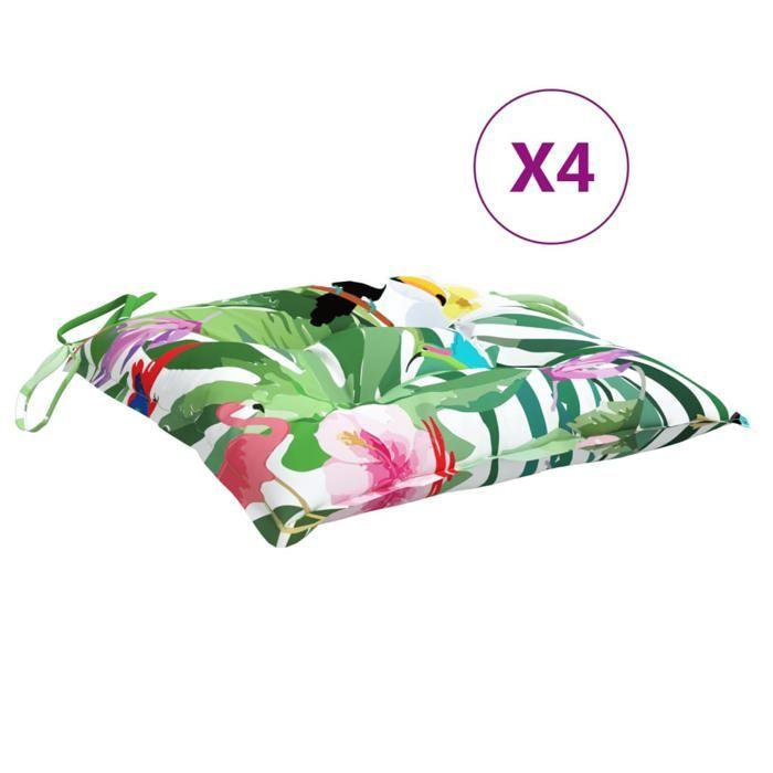 VidaXL Coussins de chaise 4 pcs multicolore 50x50x7 cm tissu oxford 361550