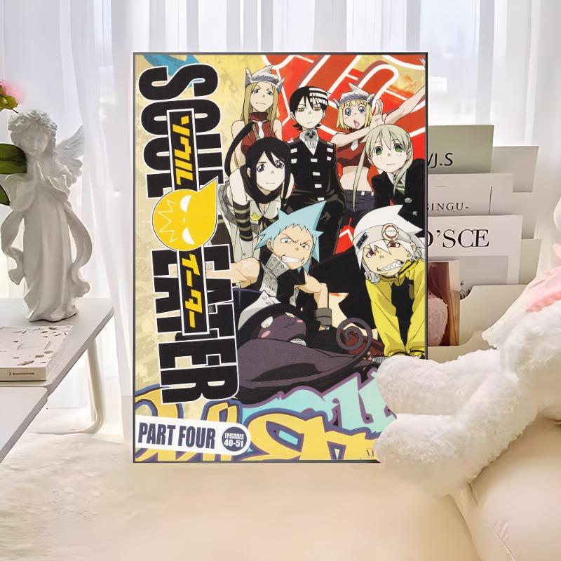 S-Soul E-Eater Anime Movie Sticky Posters Vintage Room Bar Cafe Decor Nordic Home Decor