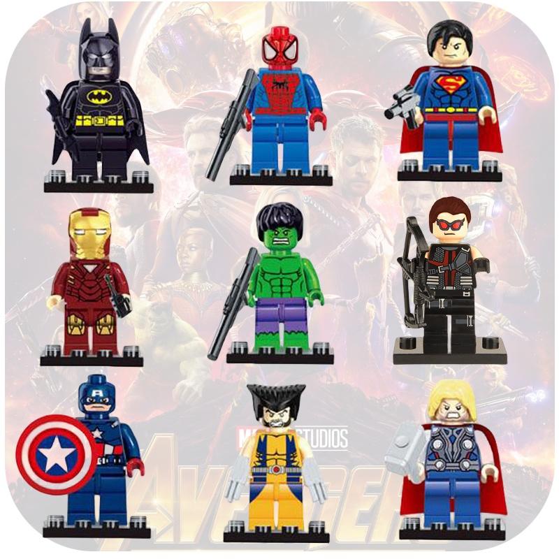 Superhero Building Blocks Toy Set With Iron Man Captain America Wolverine Spider-man And More!