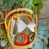 Compact Bamboo and Rattan Woven Picnic and Storage Basket for Fruits, Bread, and Eggs