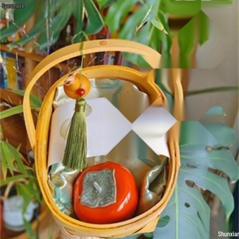 Compact Bamboo and Rattan Woven Picnic and Storage Basket for Fruits, Bread, and Eggs