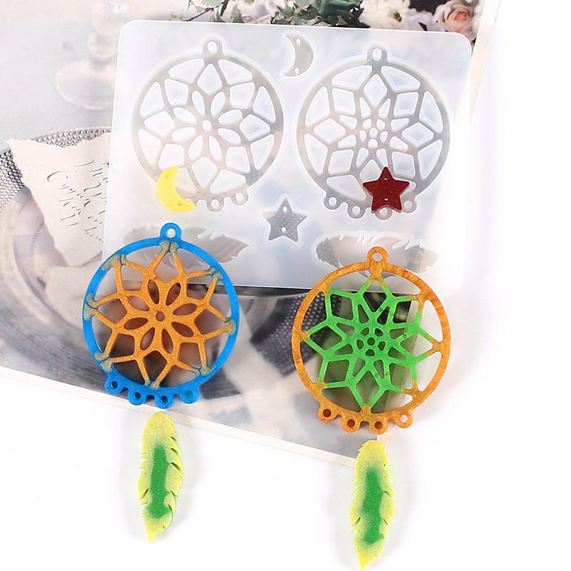 WTEMPO Silicone Resin Molds Kit with 66pcs Silicone Molds Keychain Rings Resin Jewelry Casting Mold for DIY Craft Jewelry Making