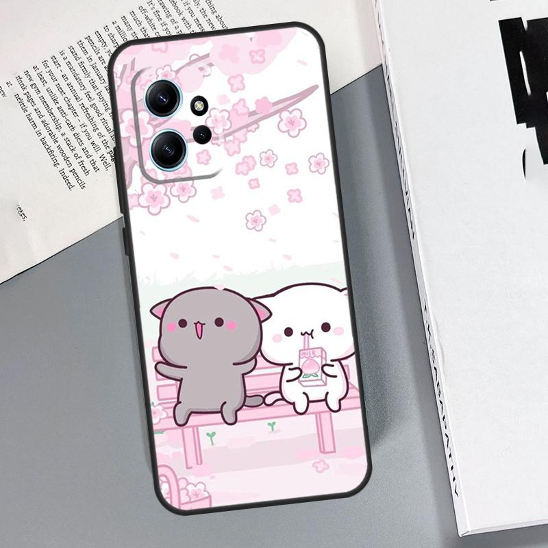 

Мультяшный чехол Персиковый Кот Моти для Xiaomi Redmi Note 11 Pro Note 12 8 9 10 Pro 12S 10S 11S 9S Redmi 12C 9C 10C Capa Redmi Note 12 5G