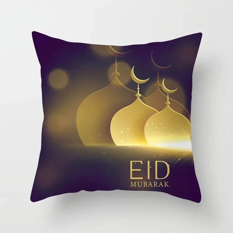 

45 см * 45 см исламское украшение Ид Мубарак дома фиолетовая наволочка украшение Рамадана диван мусульманское украшение мечети наволочка 40x40cm