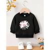 Kids Crewneck Pullover Sweatshirt, Floral Graphic Print