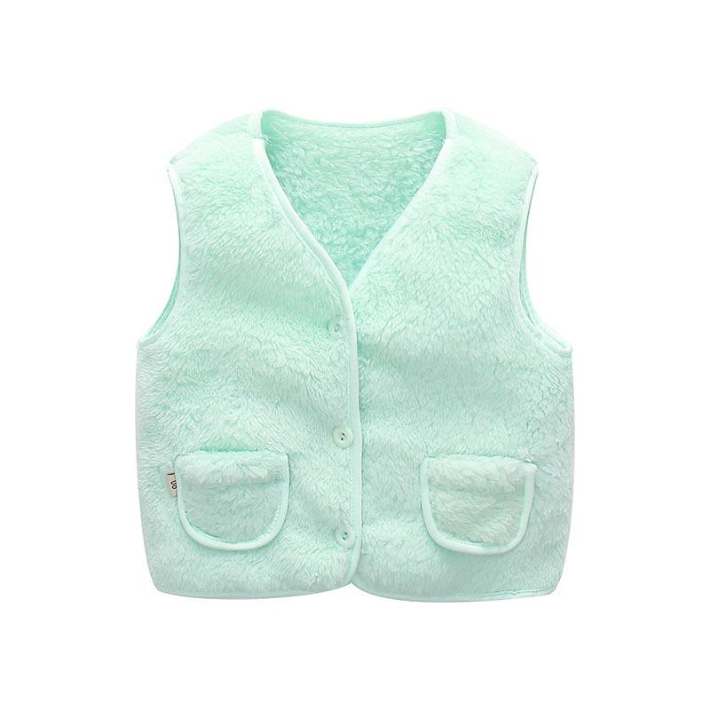 SCIONE 2019 Autumn and Winter Boys and Girls Cotton Vest Children Plush Vest Baby Warm Vest
