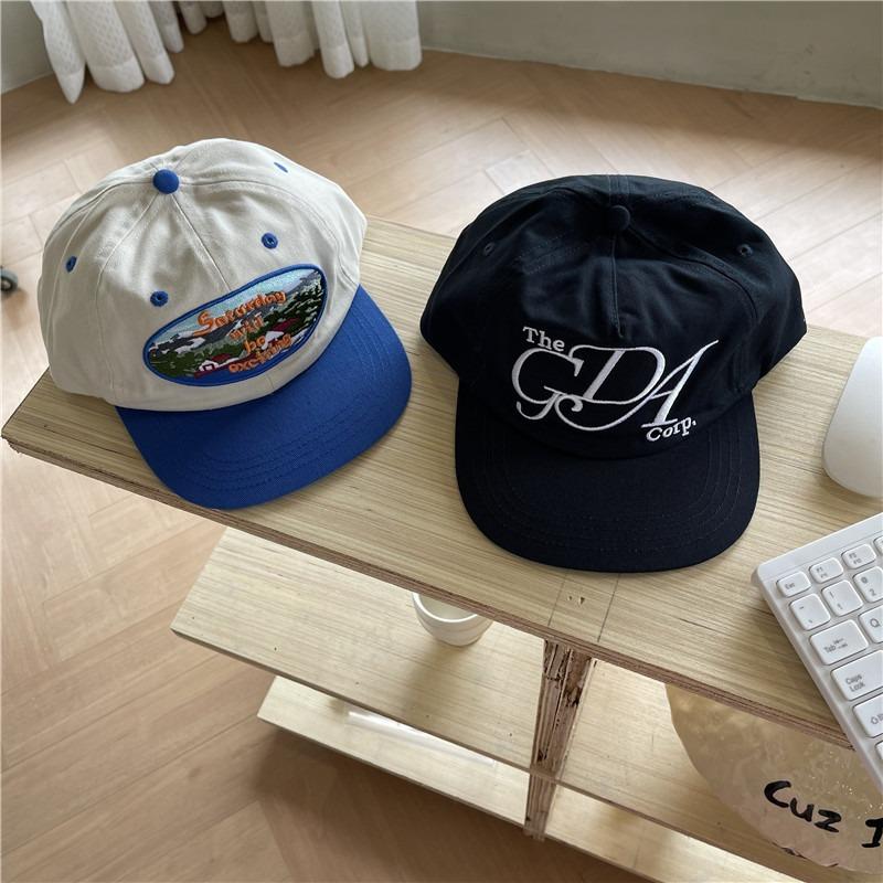 Niche letter embroidery flat edge hat wide brim hip hop hat street skateboard baseball cap trendy brand