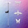 Solar Garden Decorative LED Lawn Light Dragonfly Butterfly Hummingbird Animal Shape Pastoral Design Ground Stake Outdoor