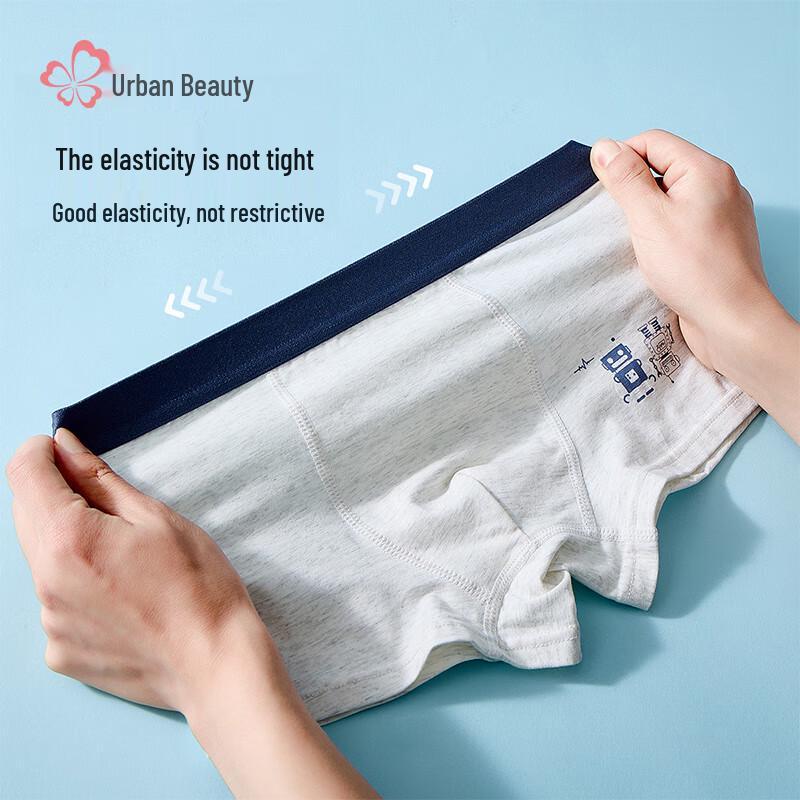 Boys' Pure Cotton Boxer Briefs 6-Pack