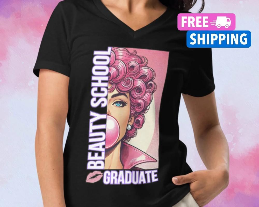 

Beauty School Graduate Shirt Cosmetology Graduation Hairstylist Tee Student Unisex T-Shirt S