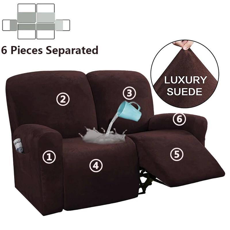 1 2 3 Seater Water Repellent Recliner Sofa Cover Elastic Spandex Relax  Chair Cover for Living Room Armchair Sofa Covers
