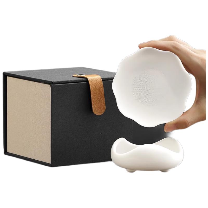 Mutton Fat Jade White Porcelain Tea Strainer